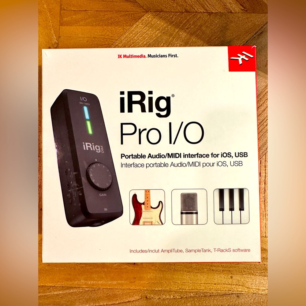 IRig Pro I/O Portable Audio / MIDI interface for iOS, USB
